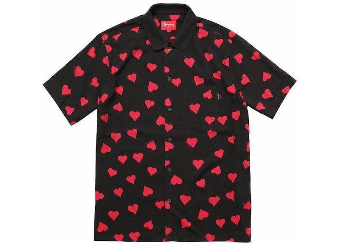 Supreme Hearts Rayon Shirt Black
