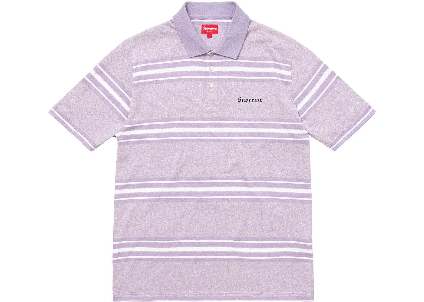 Supreme Heather Stripe Polo Light Purple