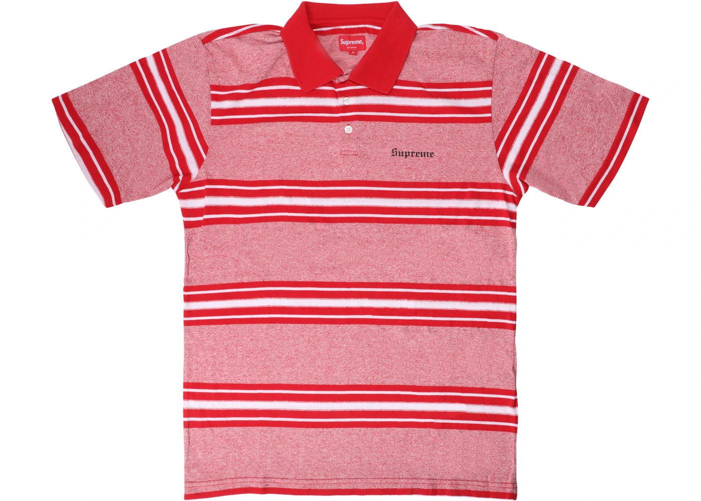 Supreme Heather Stripe Polo Red