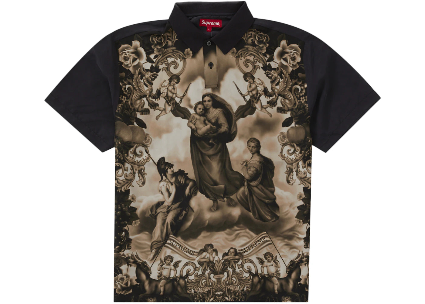 Supreme Heavenly Silk Polo Black