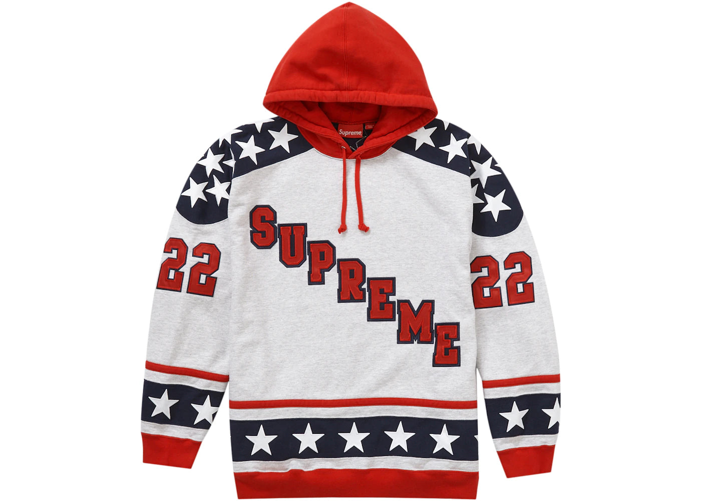 Supreme Hockey Hooded Sweatshirt (FW22) Ash Grey