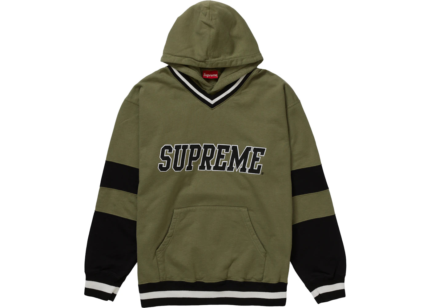 Supreme Hockey Hooded Sweatshirt Light Olive