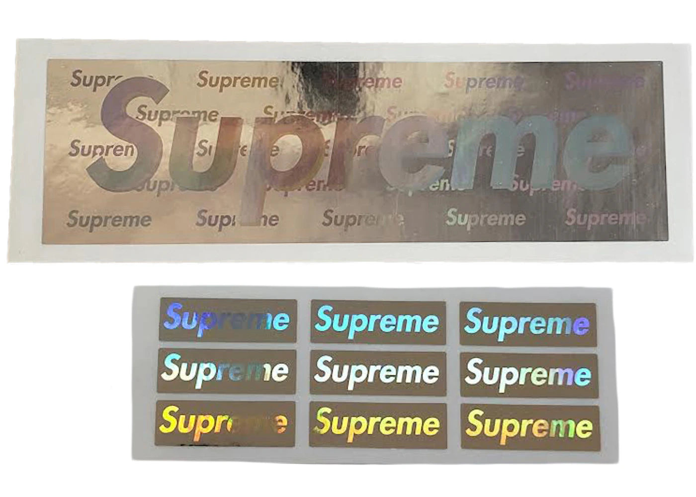 Supreme Holographic Foil Box Logo Sticker Set