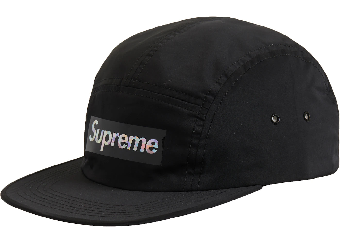 Supreme Holographic Logo Camp Cap Black