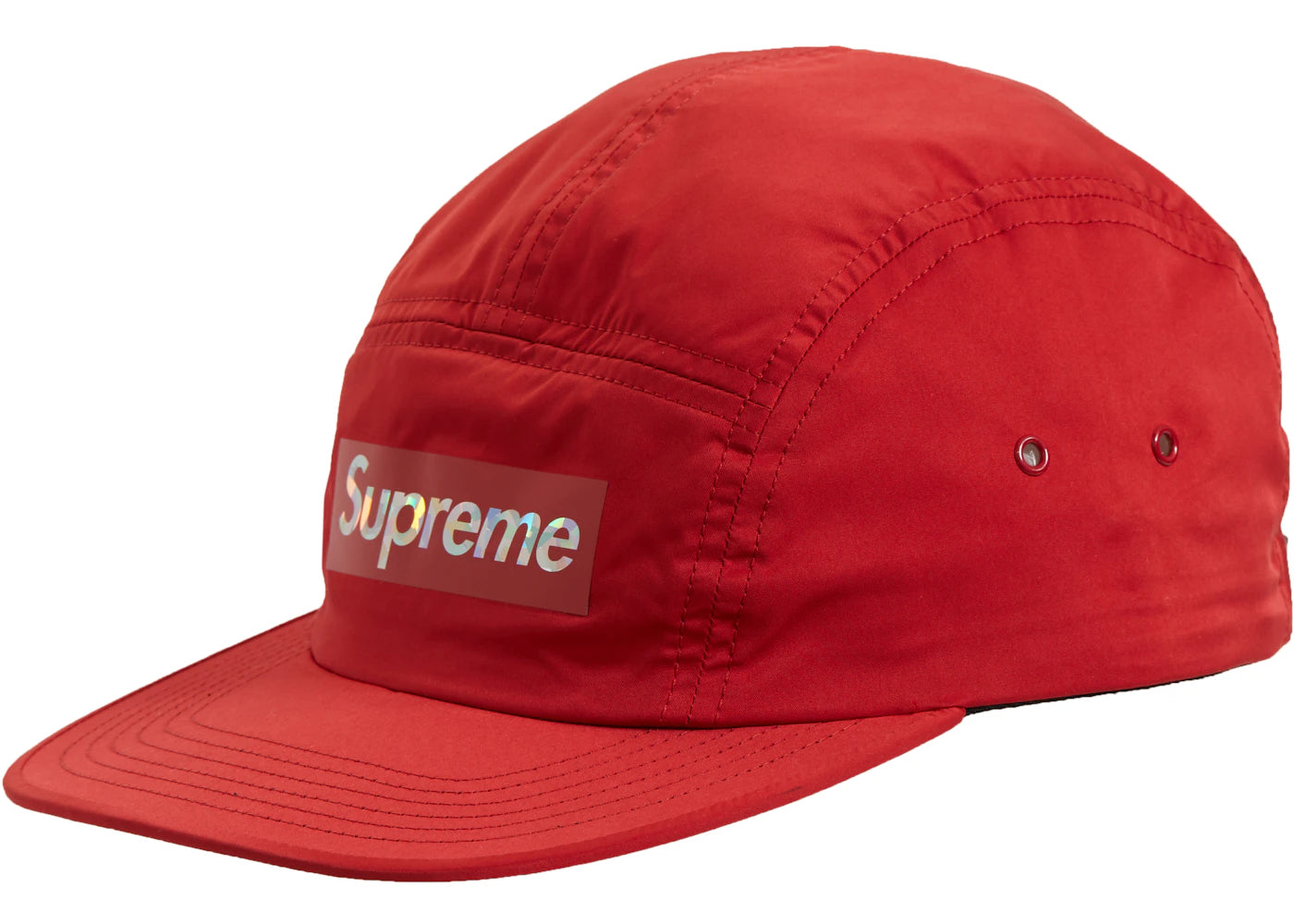 Supreme Holographic Logo Camp Cap Red