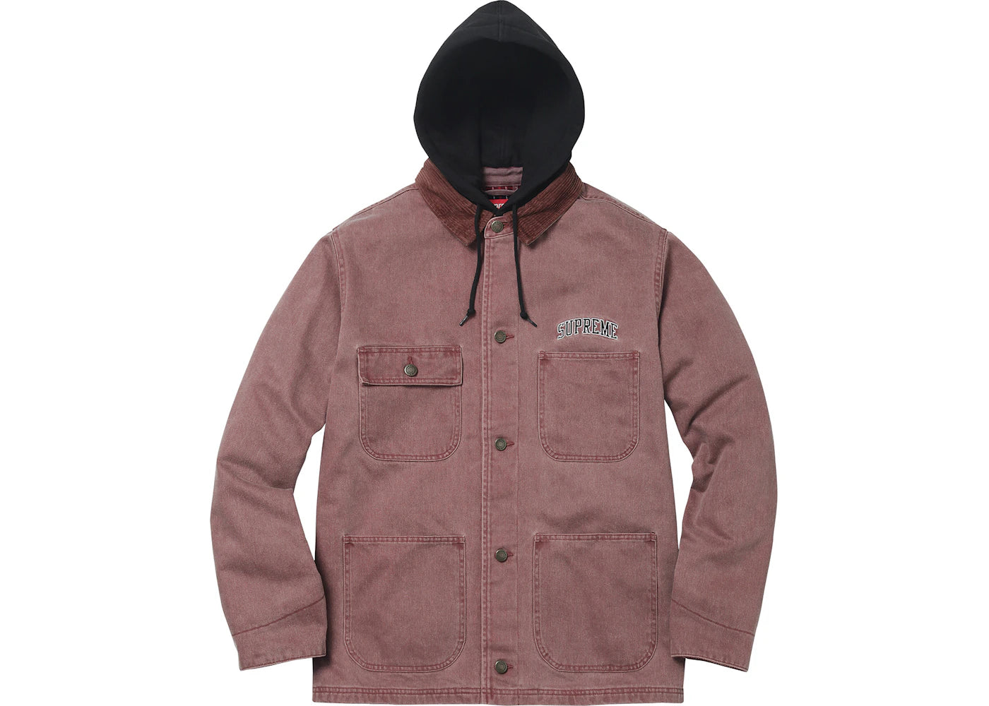 Supreme Hooded Chore Coat Dusty Rose