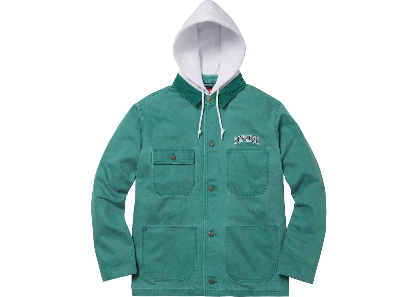 Supreme Hooded Chore Coat Teal