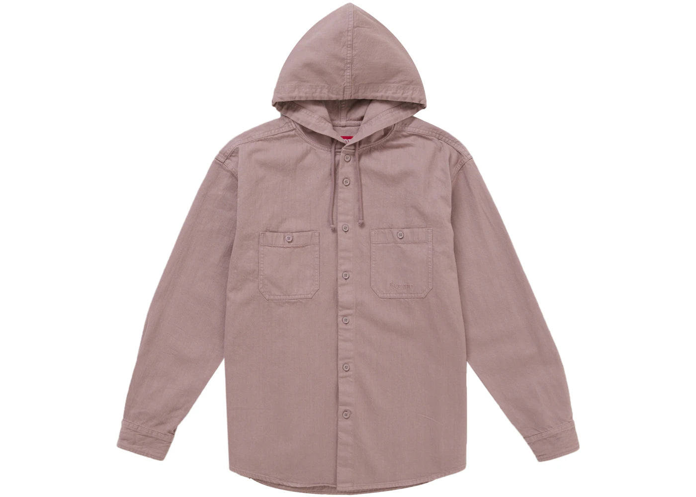 Supreme Hooded Denim Shirt Pink