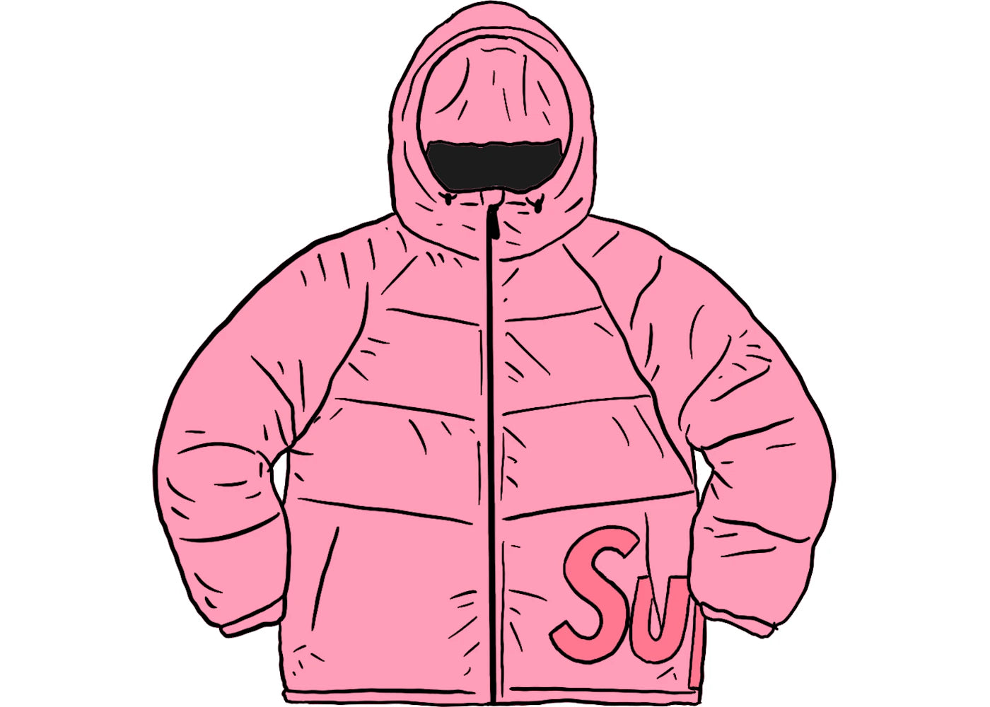 Supreme Hooded Down Down Jacket Pink