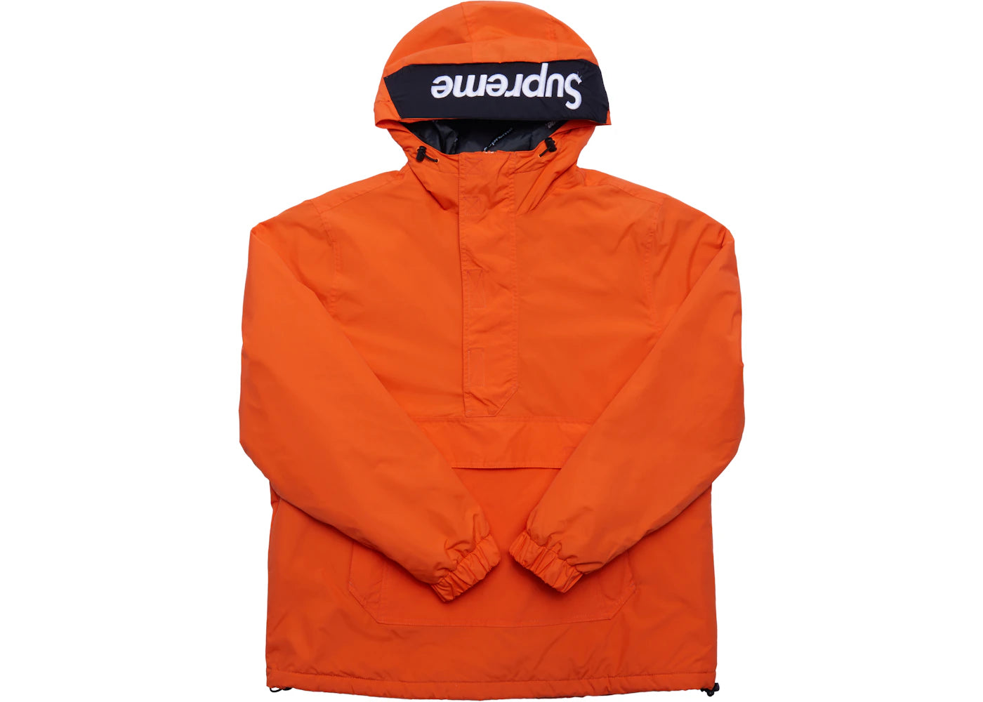 Supreme Hooded Logo Half Zip Pullover Orange