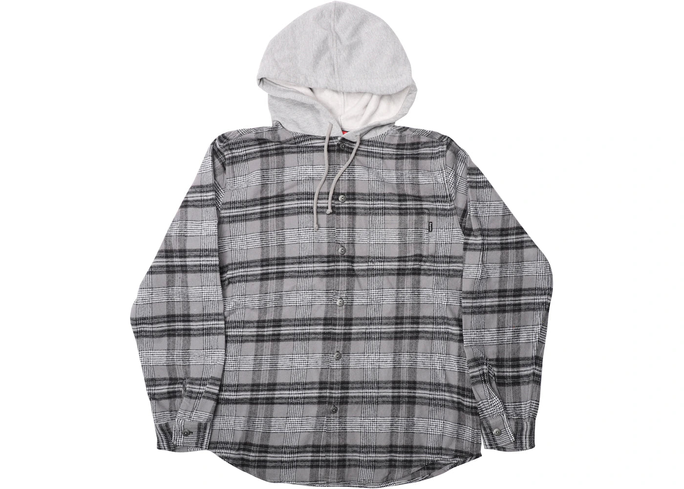 Supreme Hooded Plaid Flannel Shirt Black