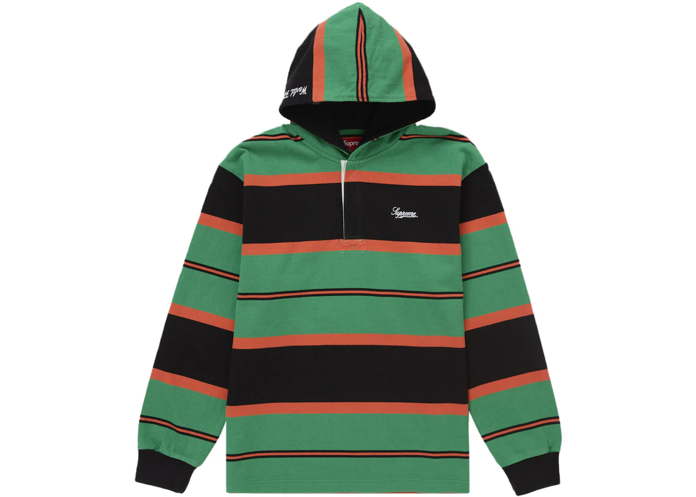 Supreme Hooded Rugby Green