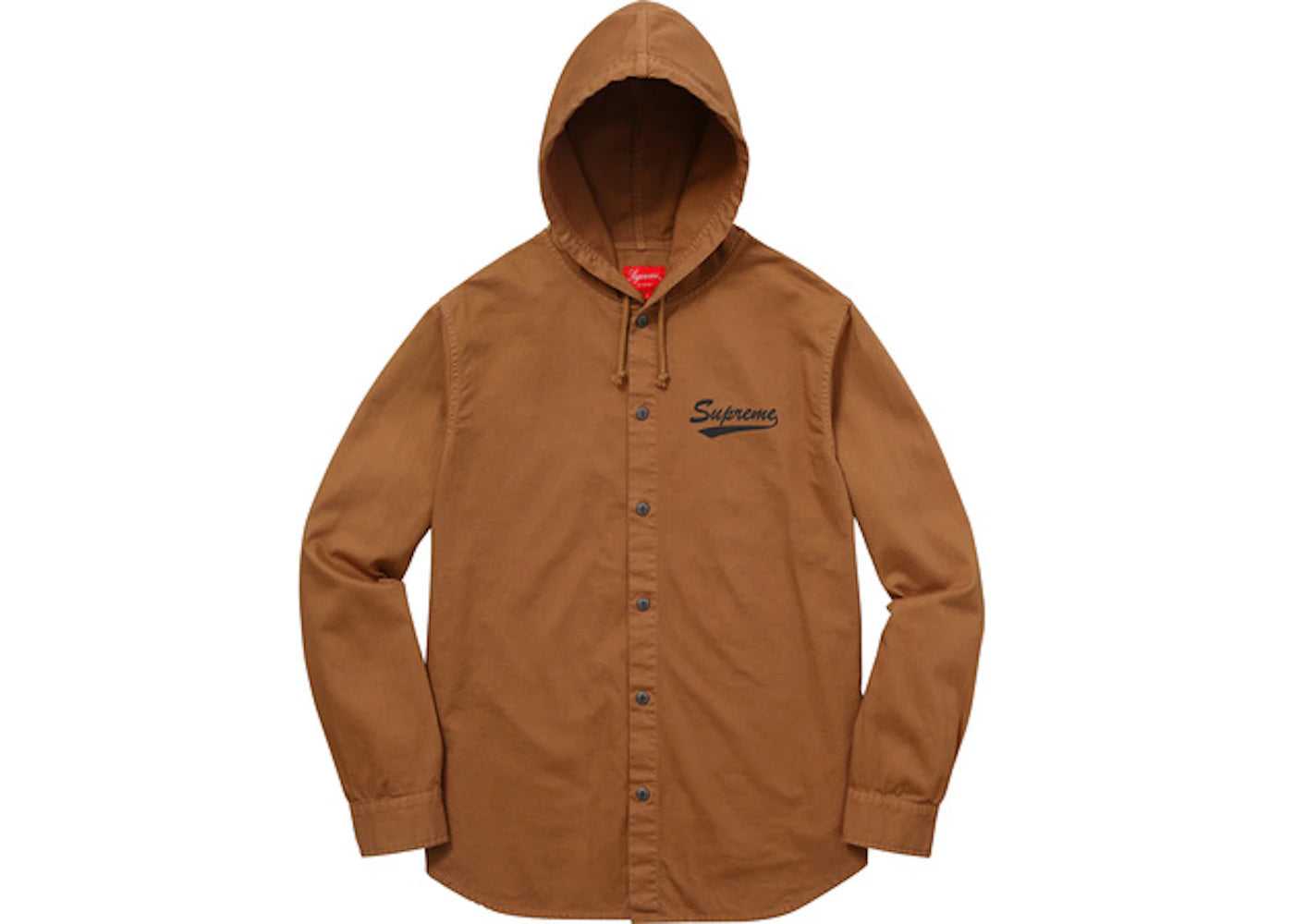Supreme Hooded Shirt Brown