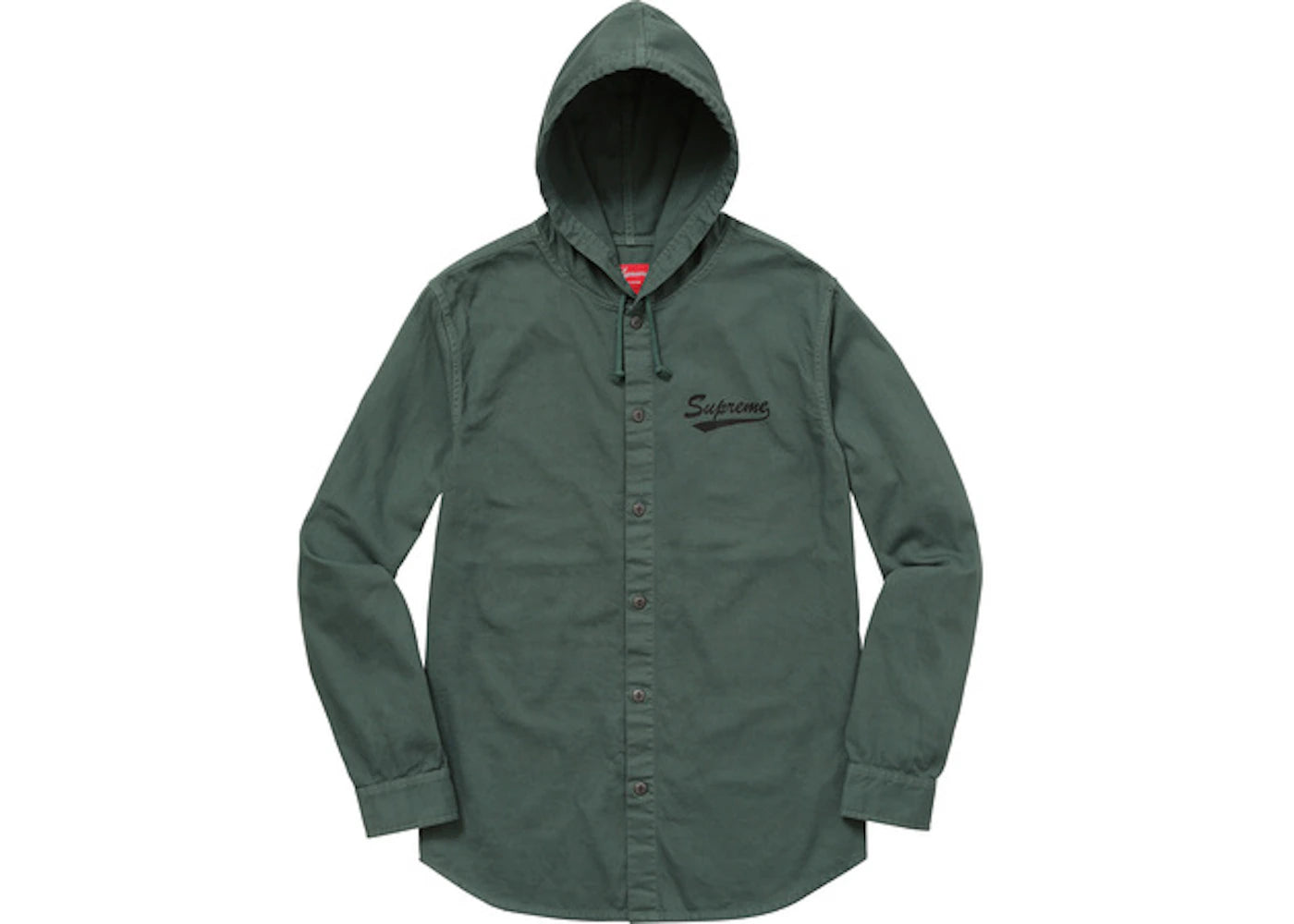 Supreme Hooded Shirt Green