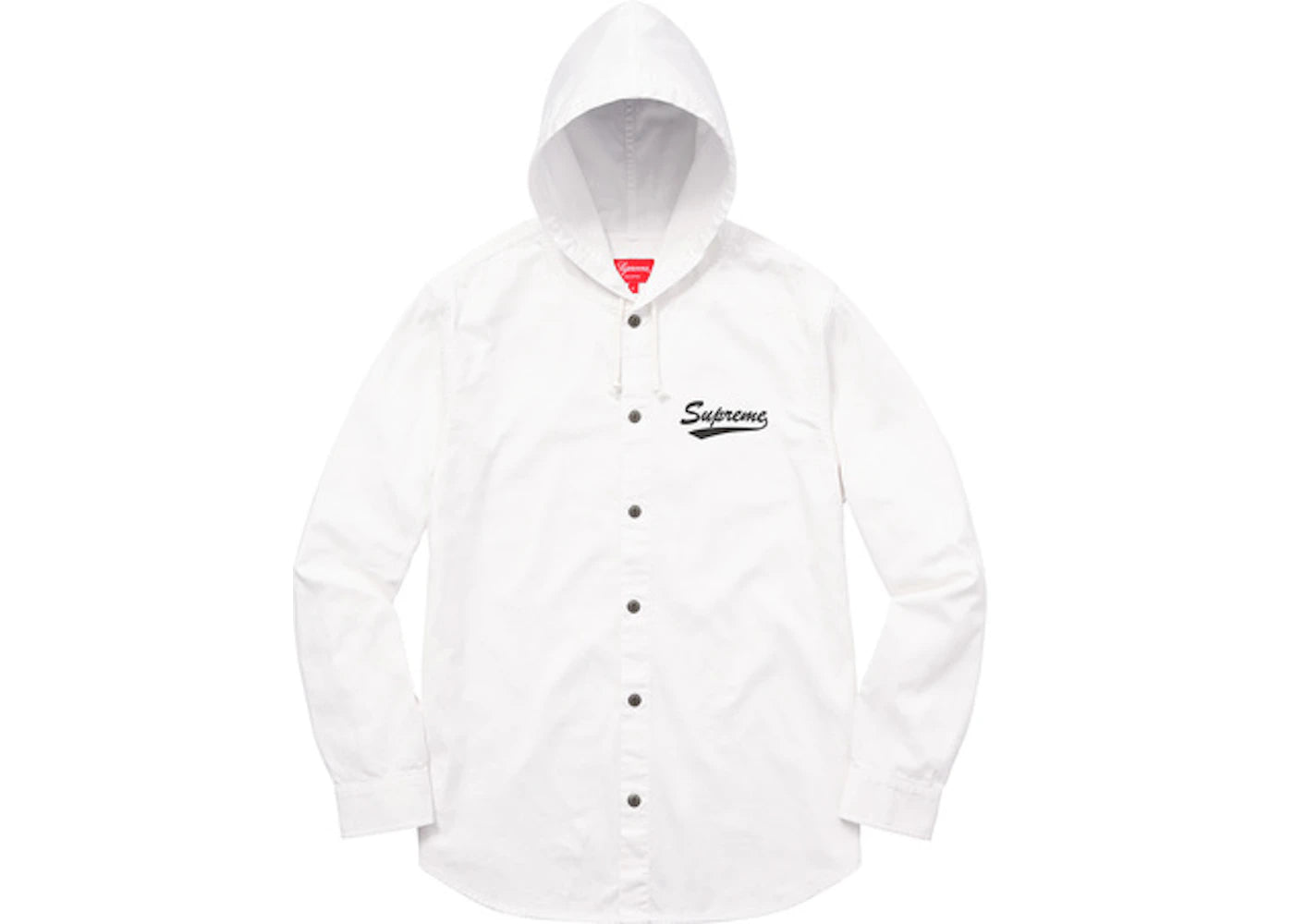 Supreme Hooded Shirt White