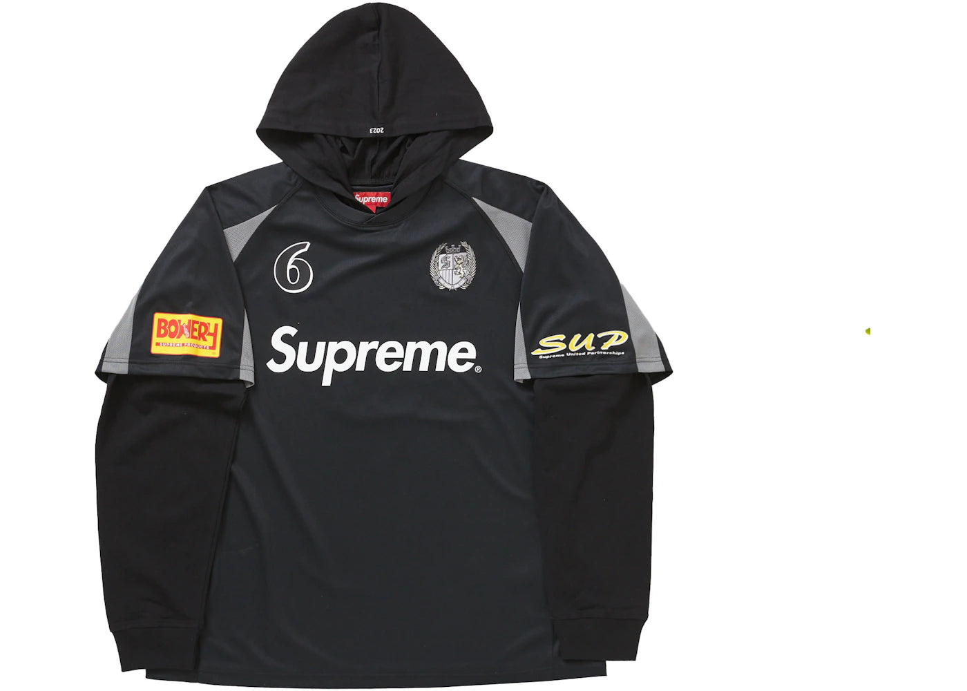 Supreme Hooded Soccer Jersey Black