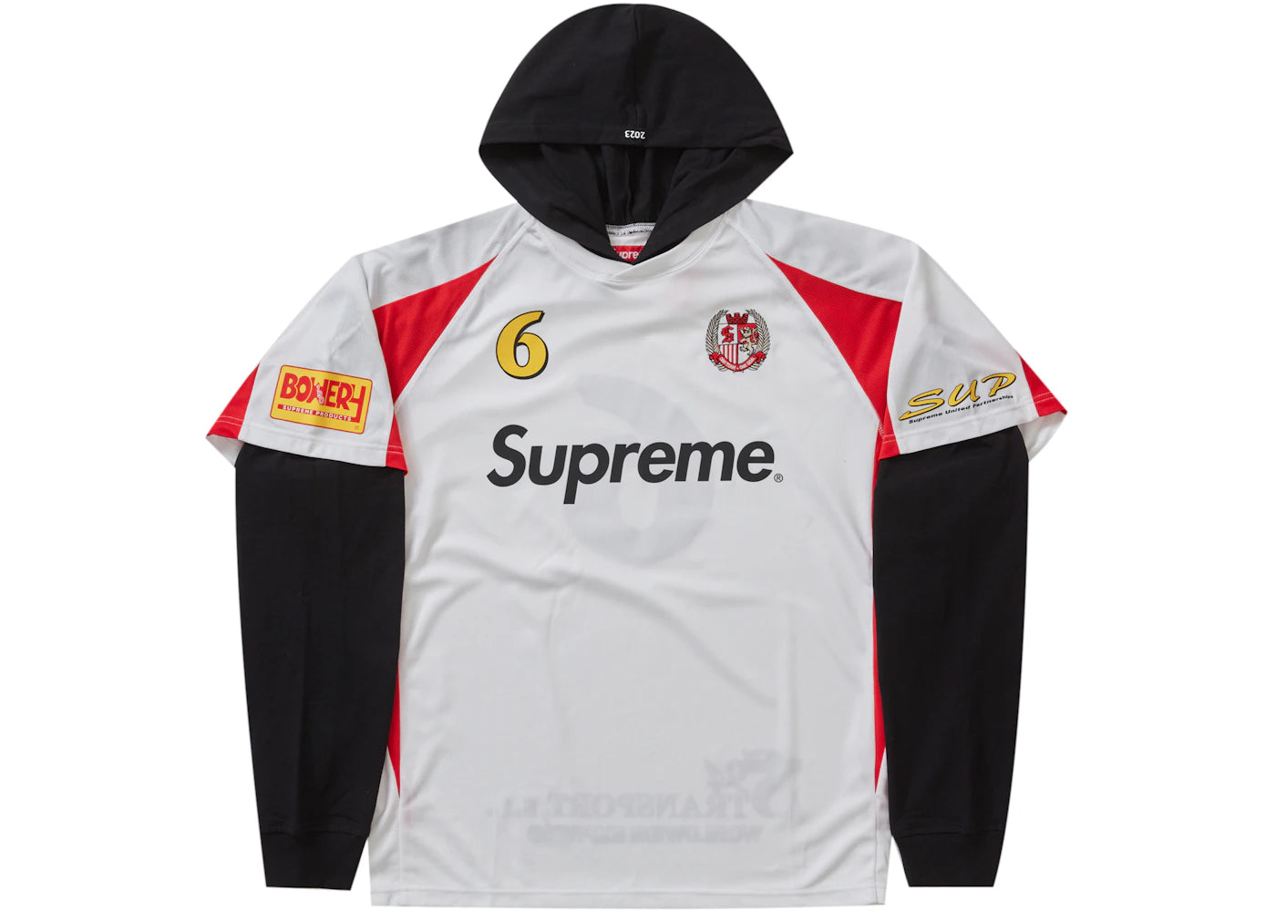 Supreme Hooded Soccer Jersey White