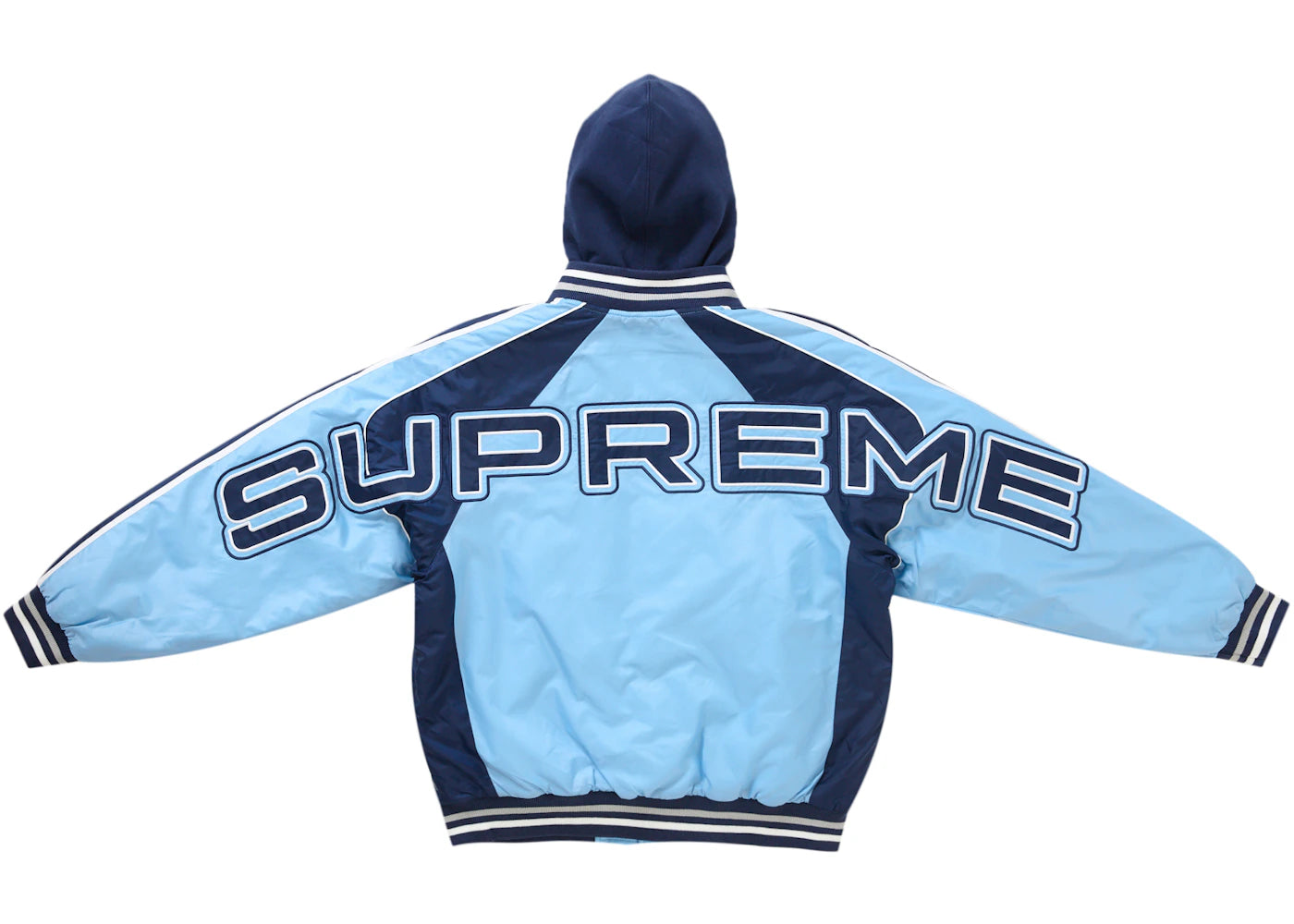 Supreme Hooded Stadium Jacket Blue