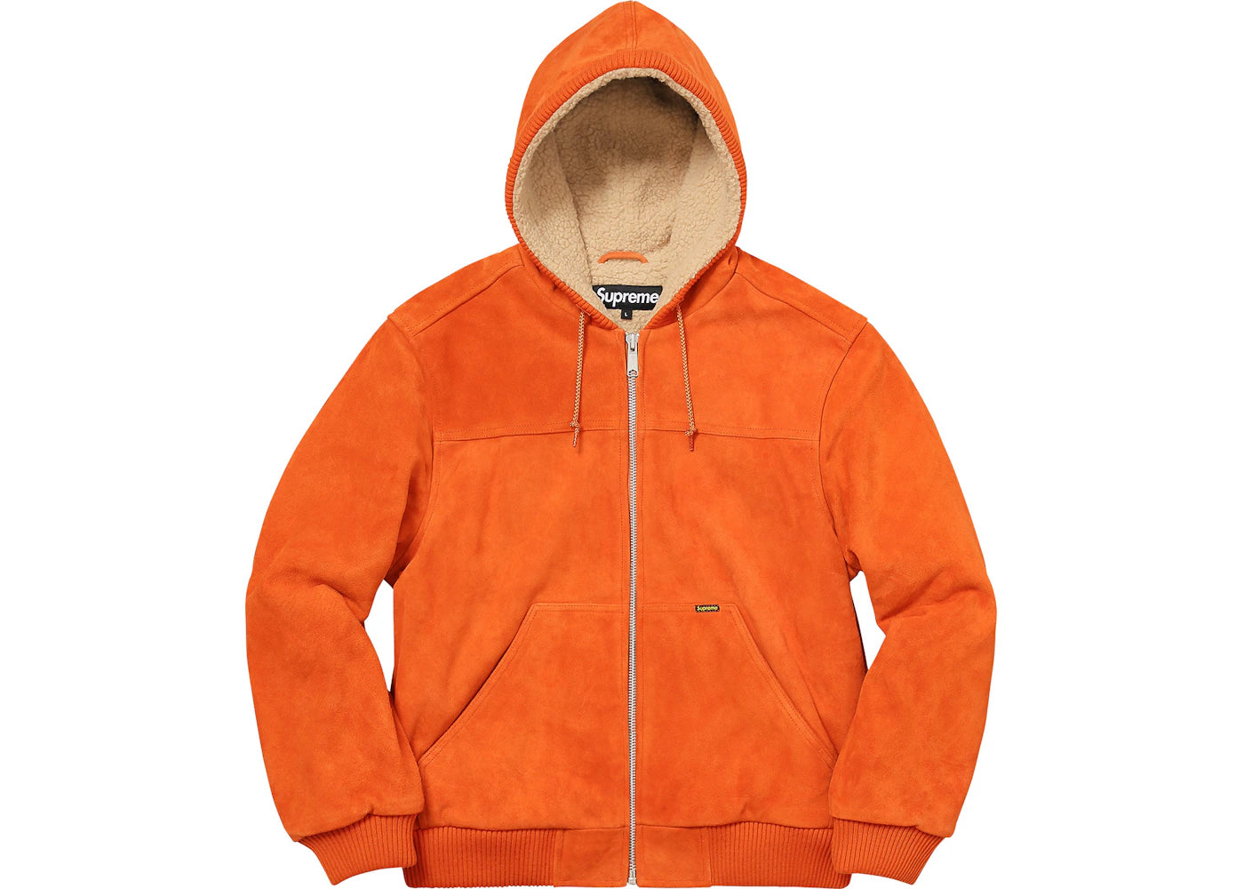 Supreme Hooded Suede Work Jacket Orange