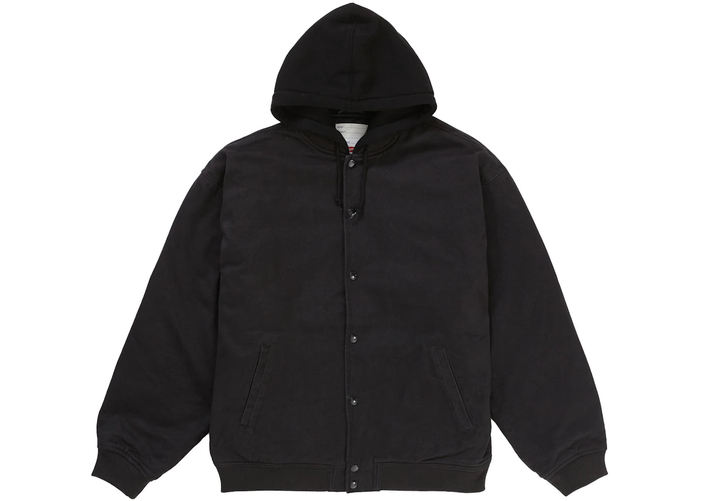 Supreme Hooded Twill Varsity Jacket Black