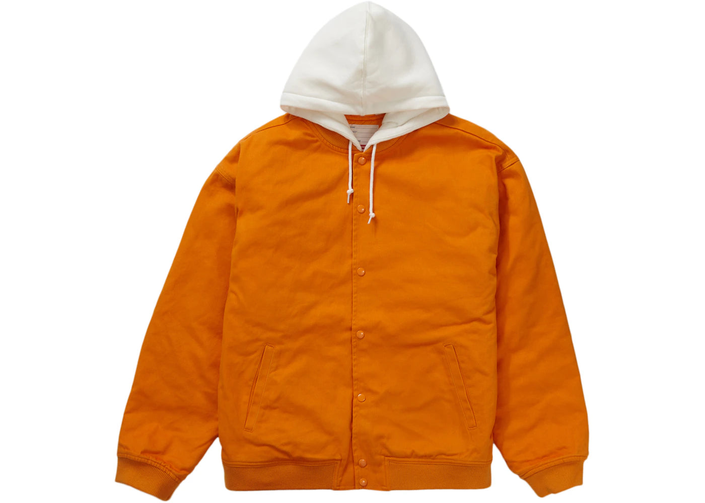 Supreme Hooded Twill Varsity Jacket Orange