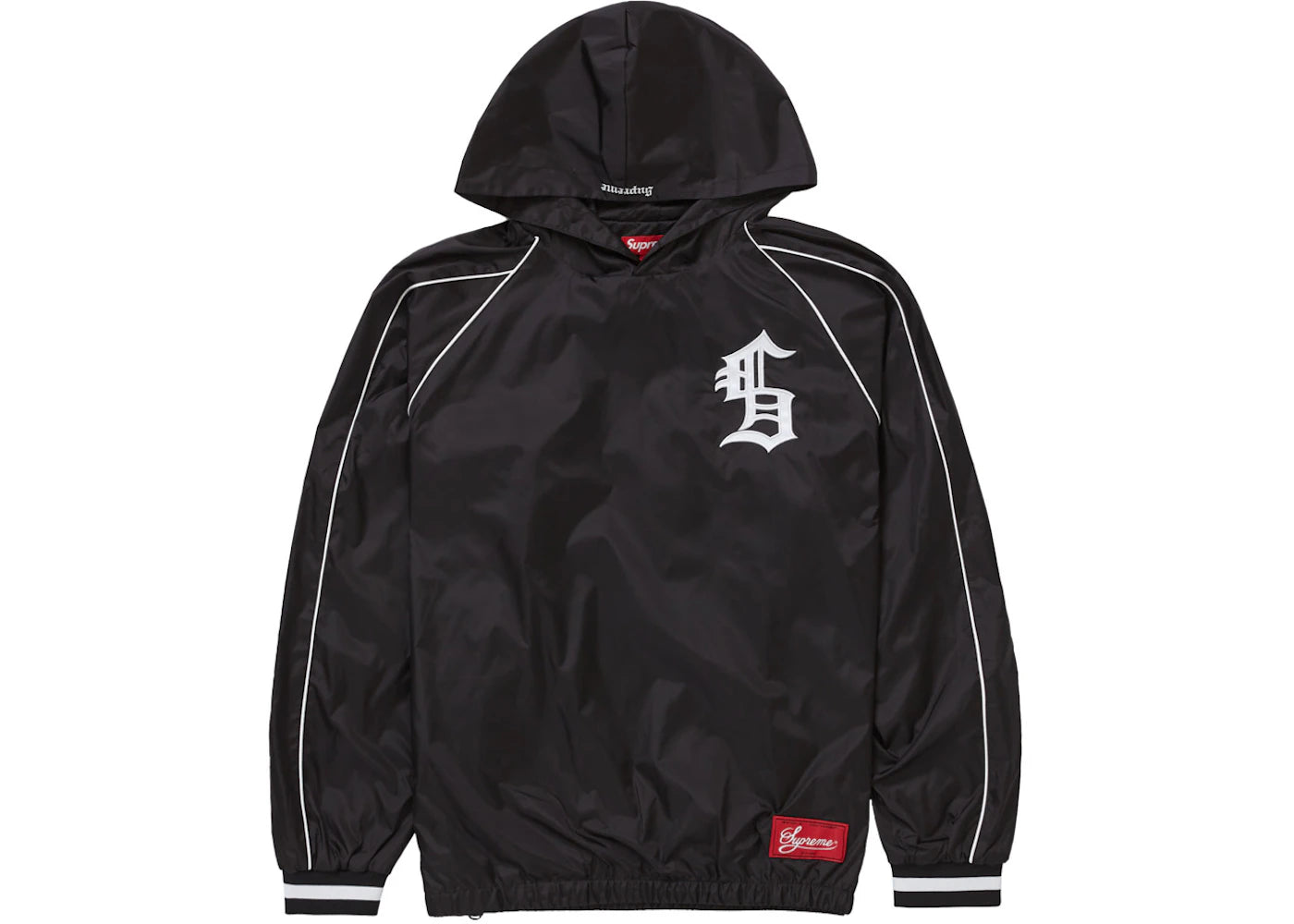 Supreme Hooded Warm Up Pullover Black