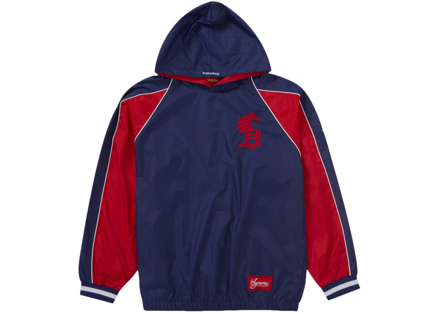 Supreme Hooded Warm Up Pullover Navy