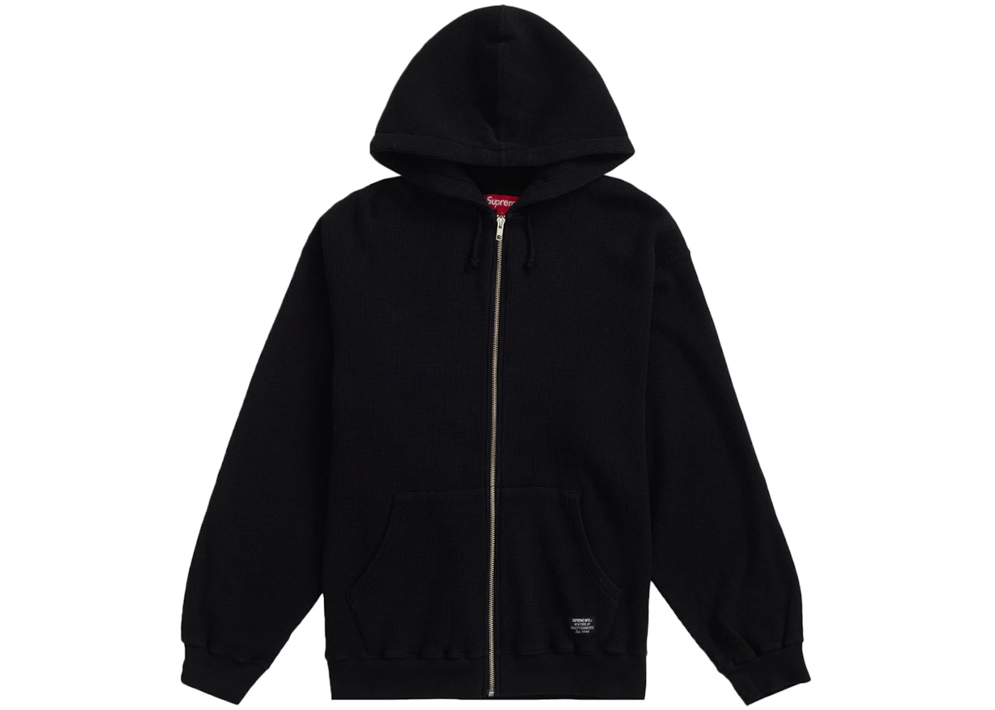 Supreme Hooded Zip Up Thermal Black