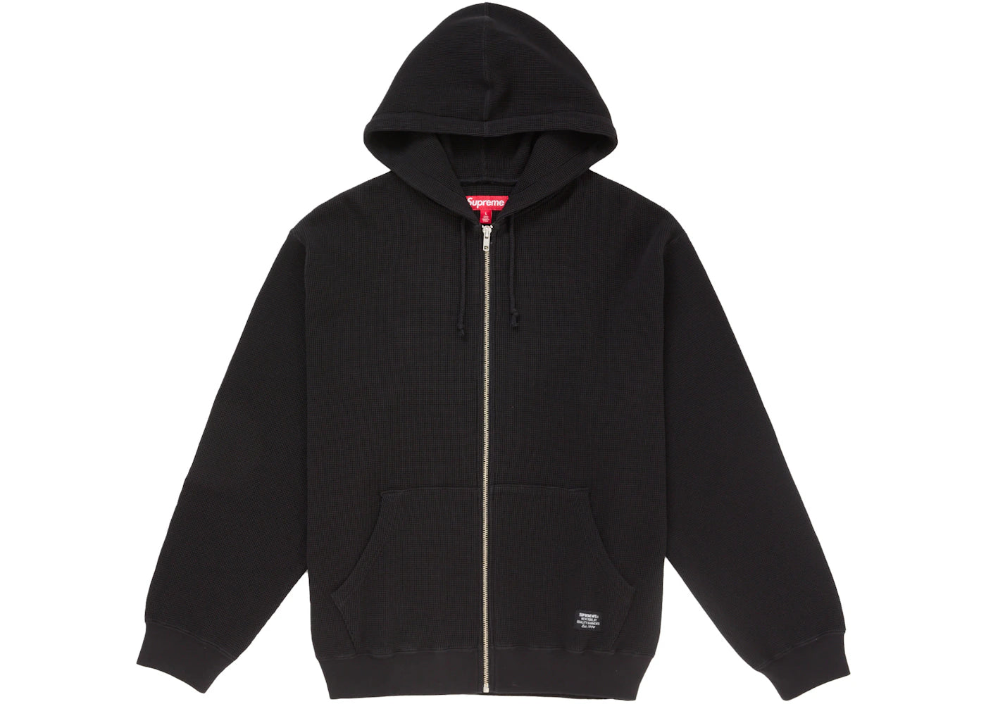 Supreme Hooded Zip Up Thermal (SS25) Black