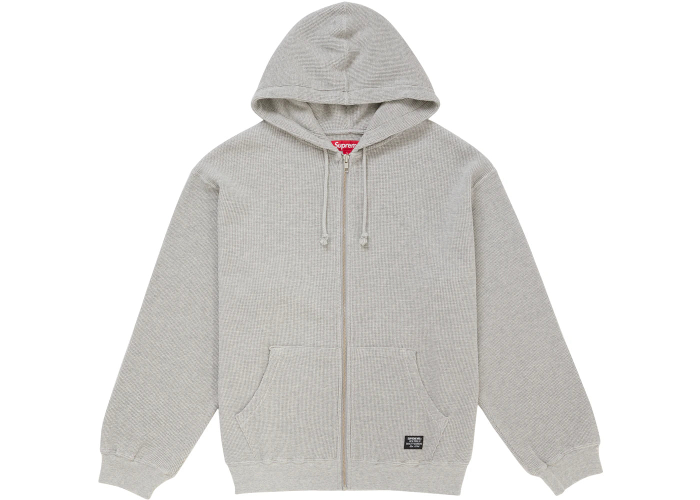 Supreme Hooded Zip Up Thermal (SS25) Heather Grey