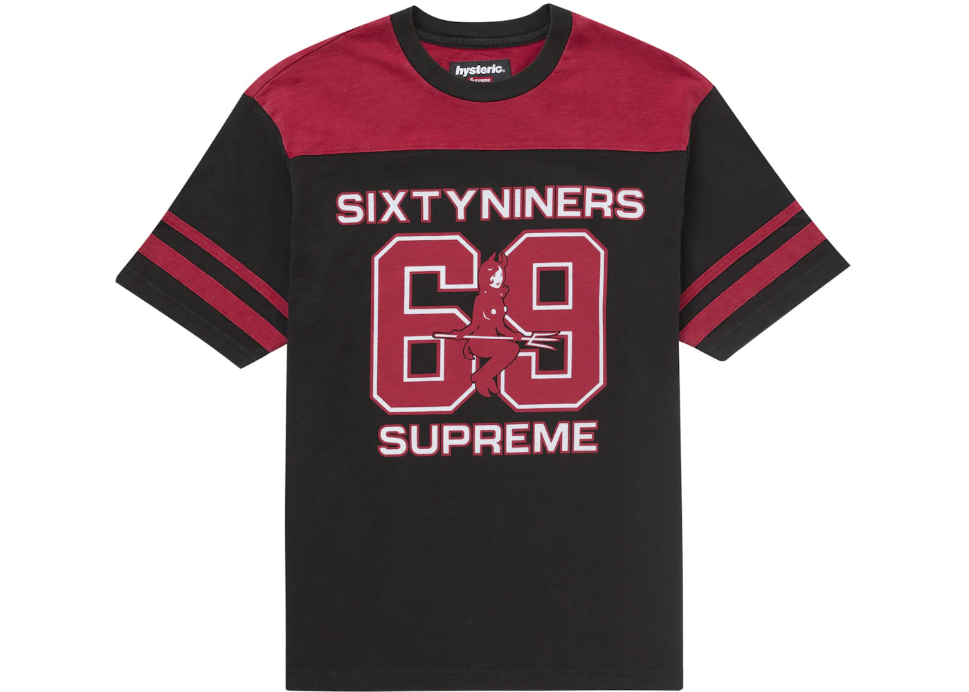 Supreme Hysteric Glamour 69 Football Top Black