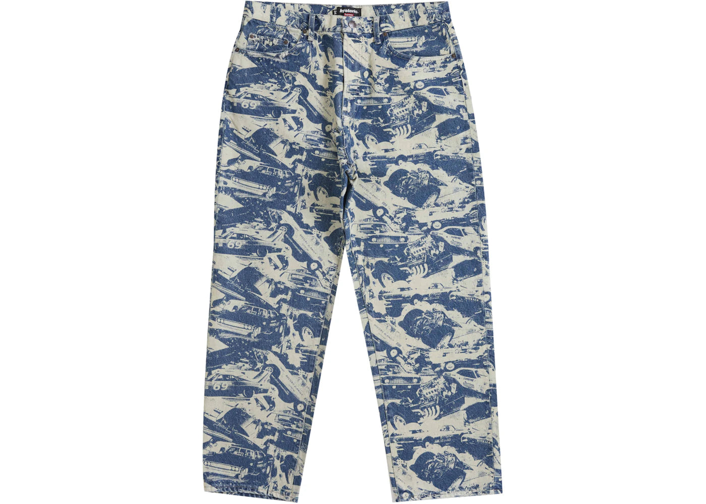 Supreme Hysteric Glamour Cars Baggy Jean Washed Indigo