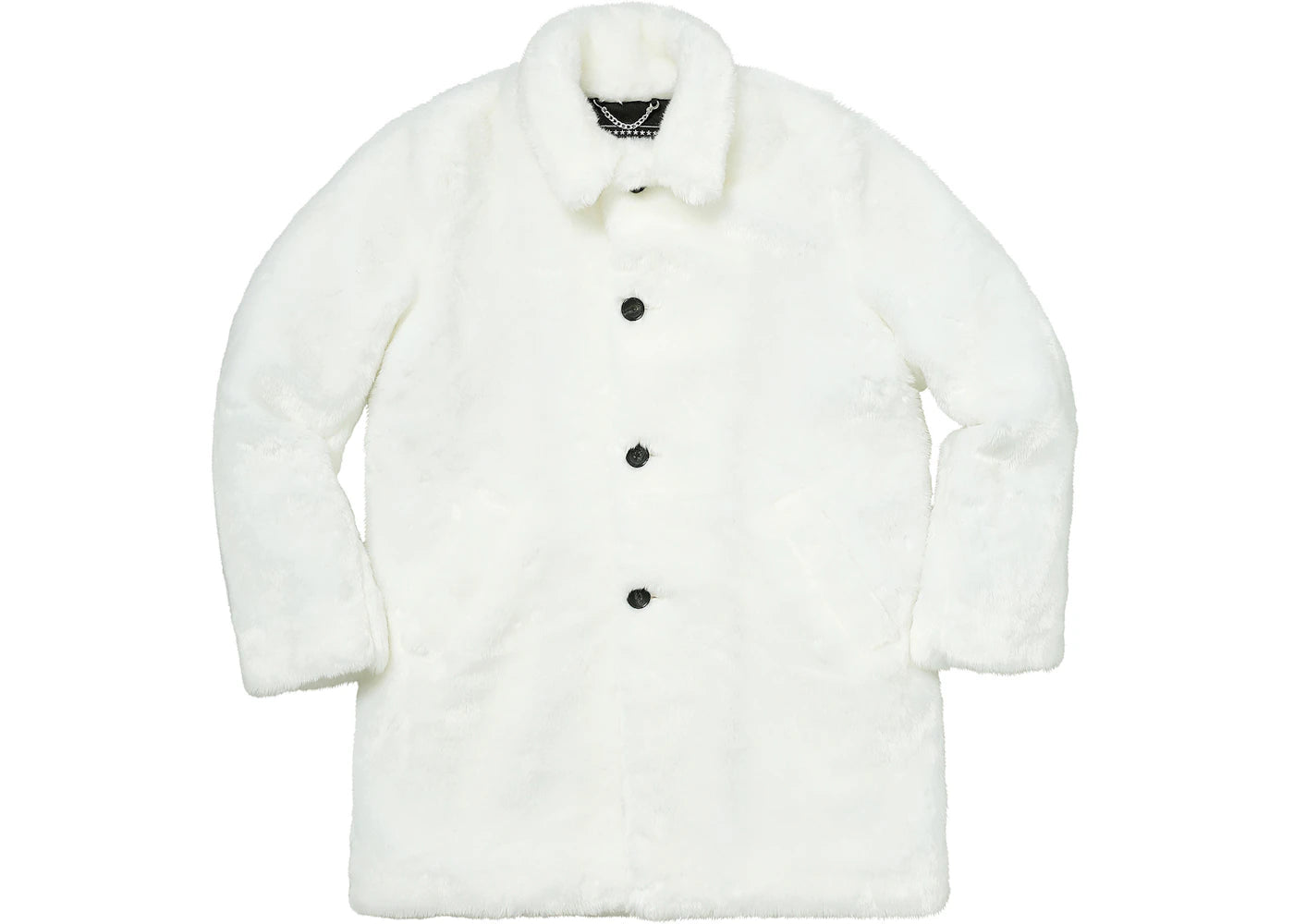 Supreme Hysteric Glamour Fuck You Faux Fur Coat White