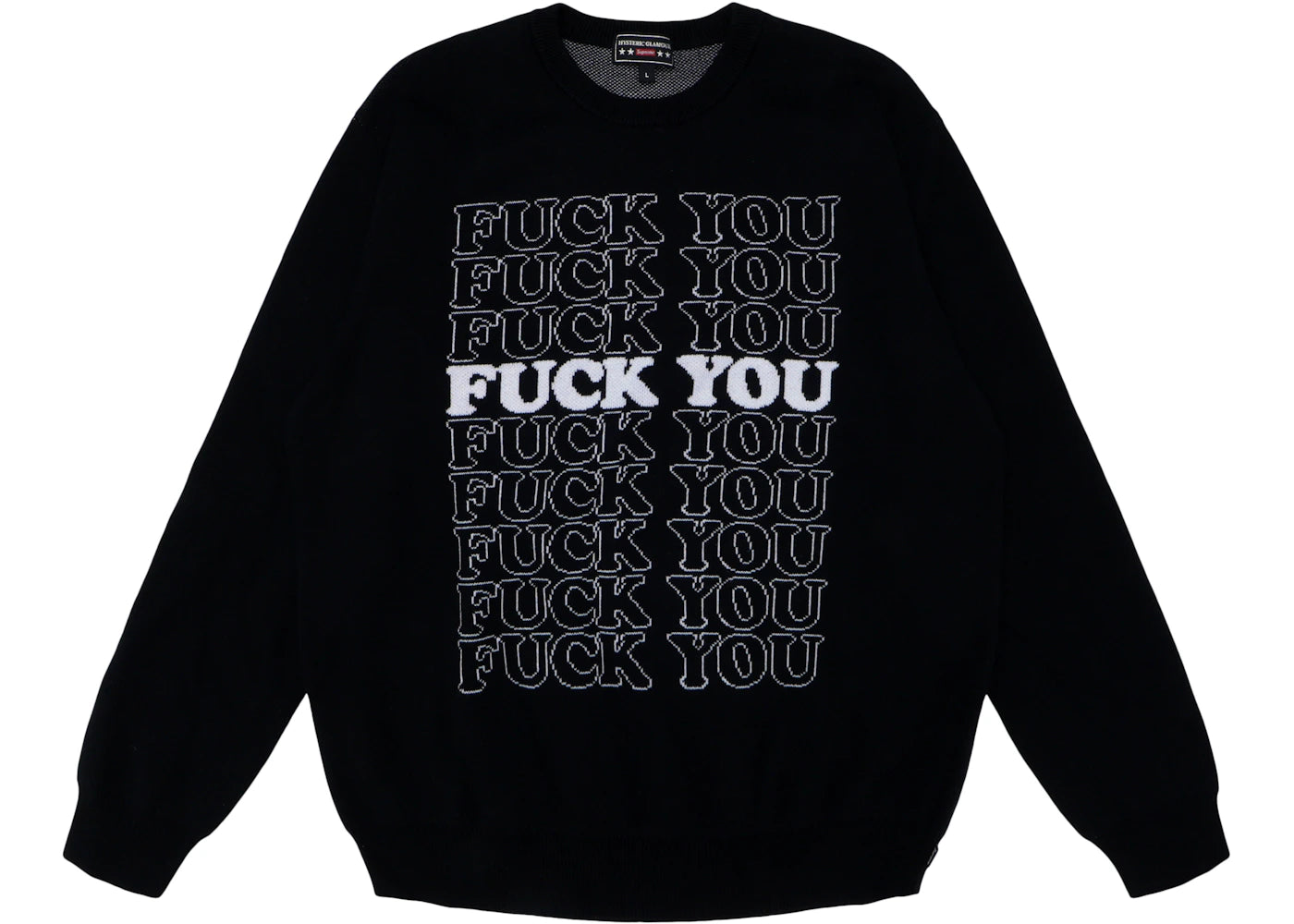 Supreme Hysteric Glamour Fuck You Sweater Black