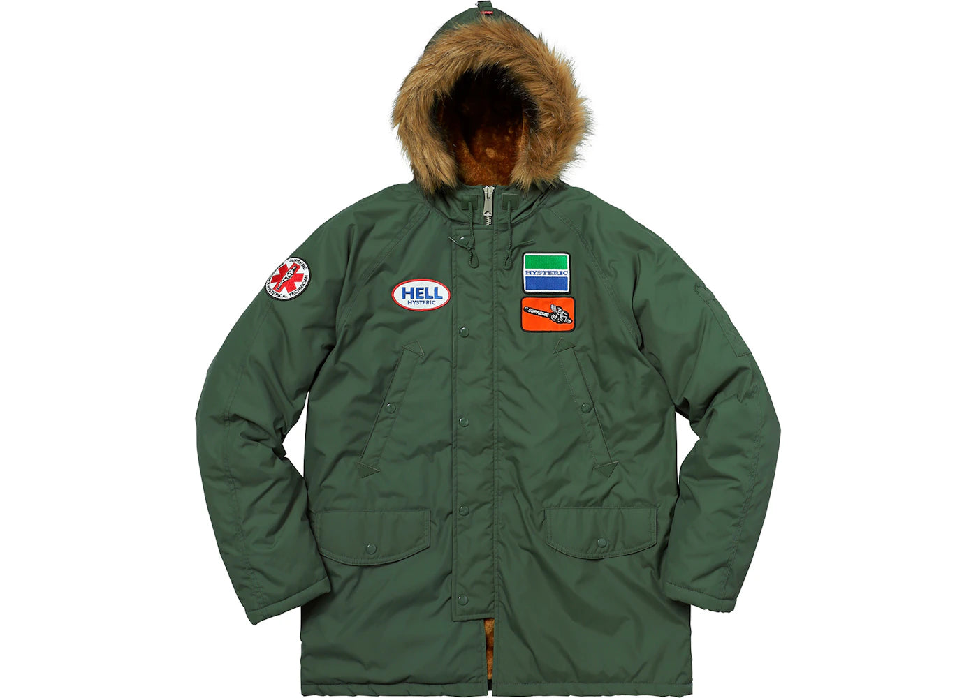 Supreme Hysteric Glamour N-3B Parka Work Green
