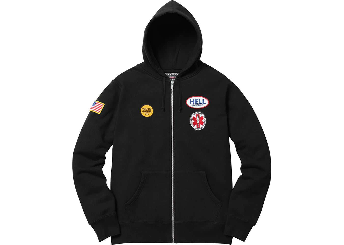 Supreme Hysteric Glamour Patches Zip Up Sweatshirt