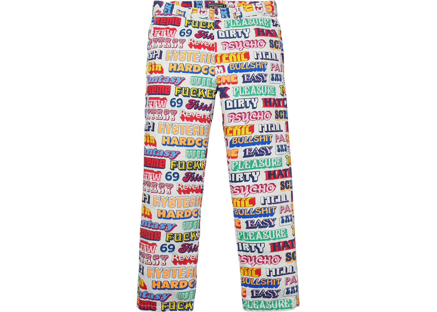 Supreme Hysteric Glamour Text Work Pant White