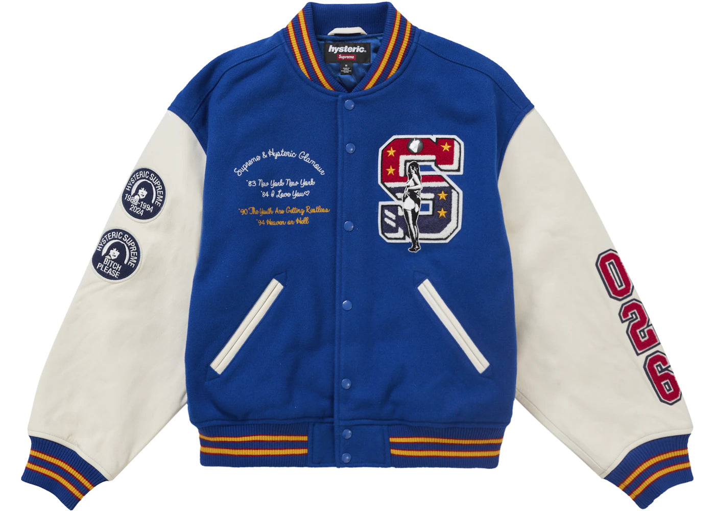 Supreme Hysteric Glamour Varsity Jacket Blue