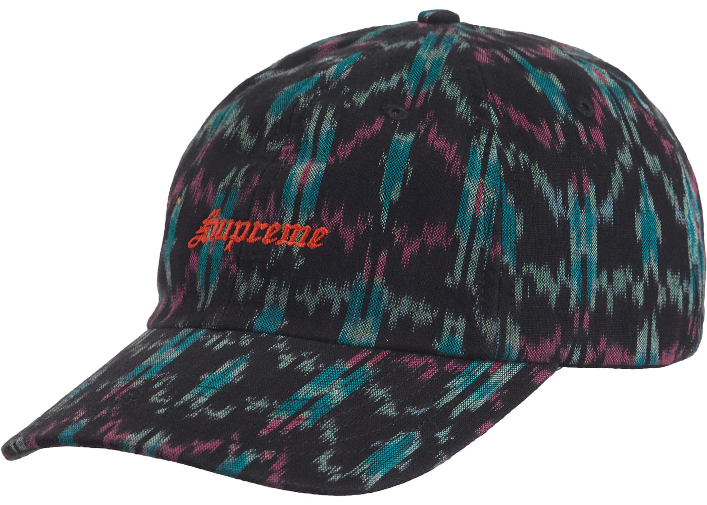 Supreme Ikat 6-Panel Black