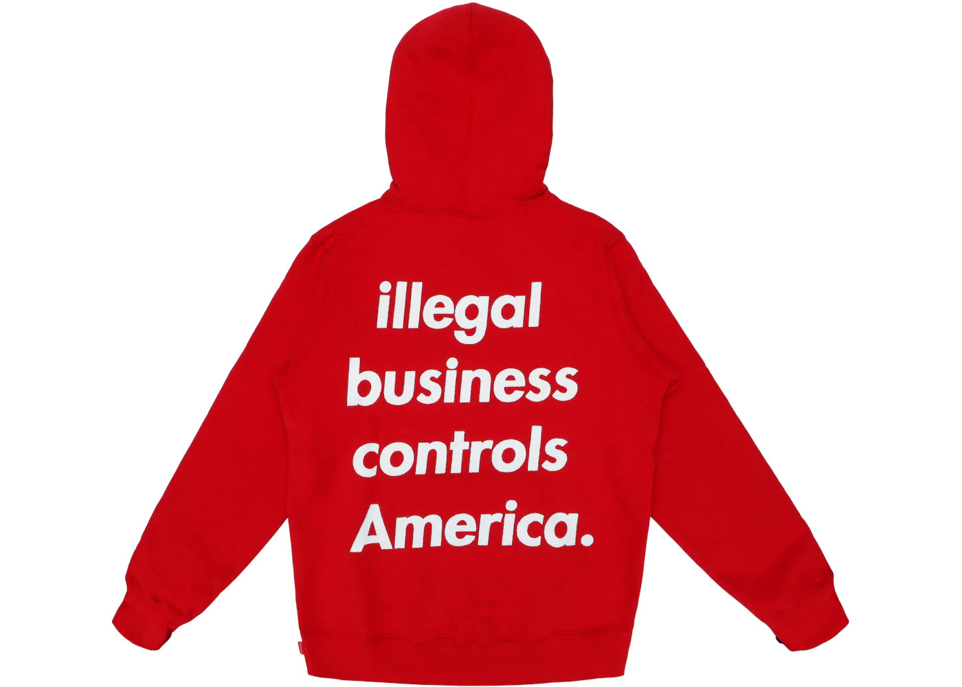 Supreme Illegal Business Hooded Sweatshirt Red