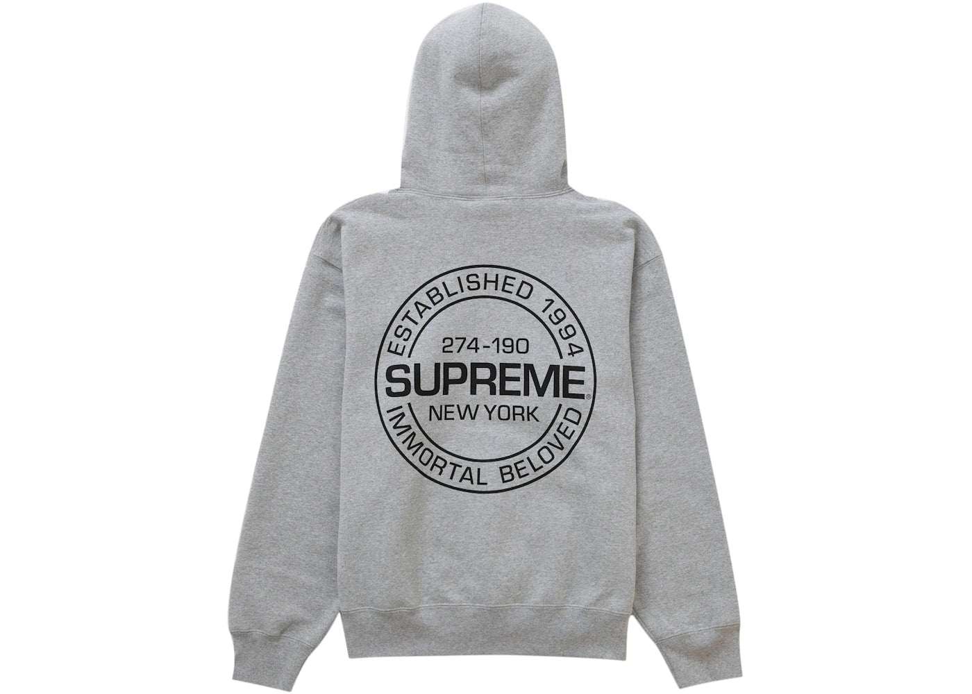 Supreme Immortal Hooded Sweatshirt Heather Grey