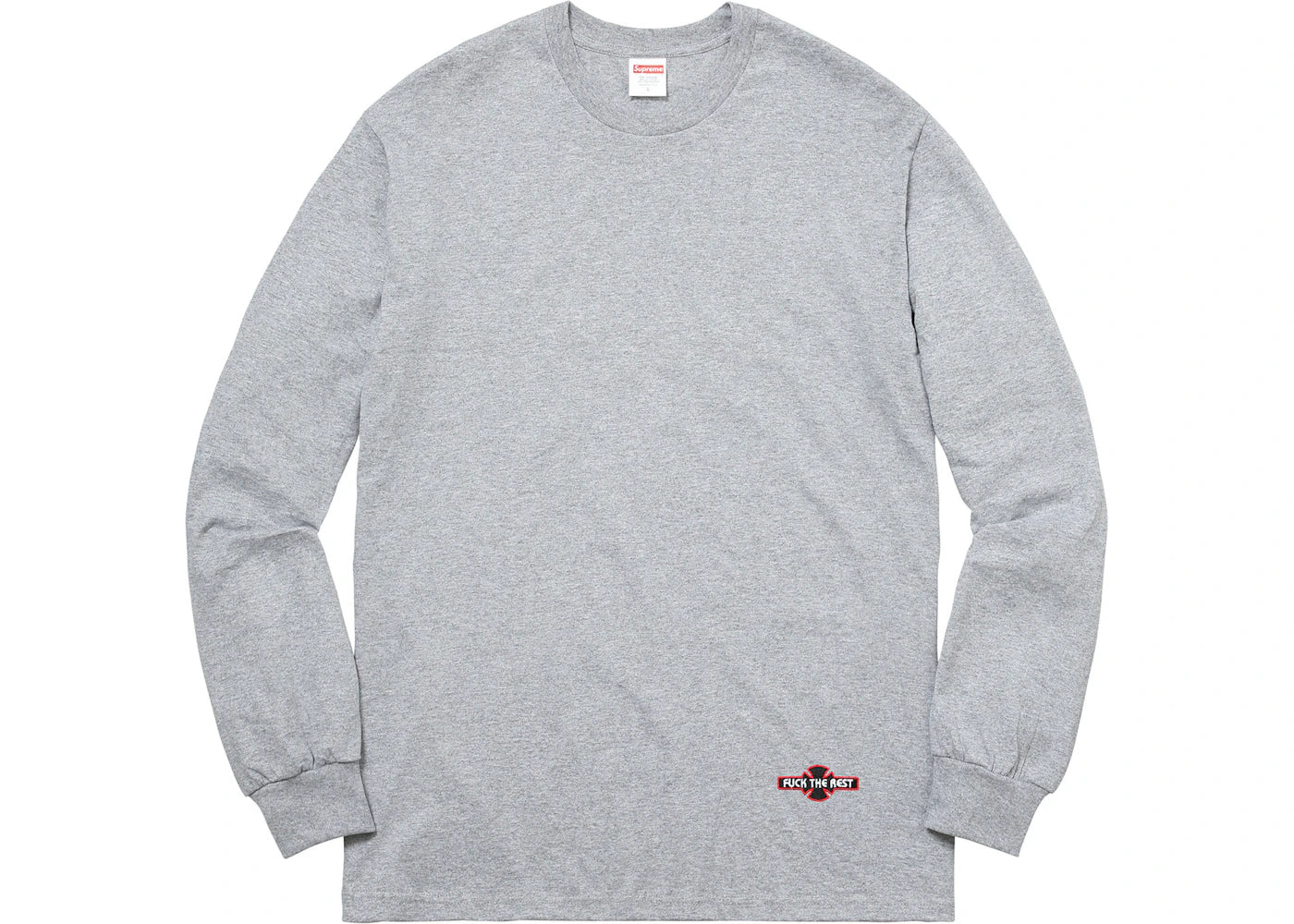 Supreme Independent Fuck the Rest L/S Tee Heather Grey