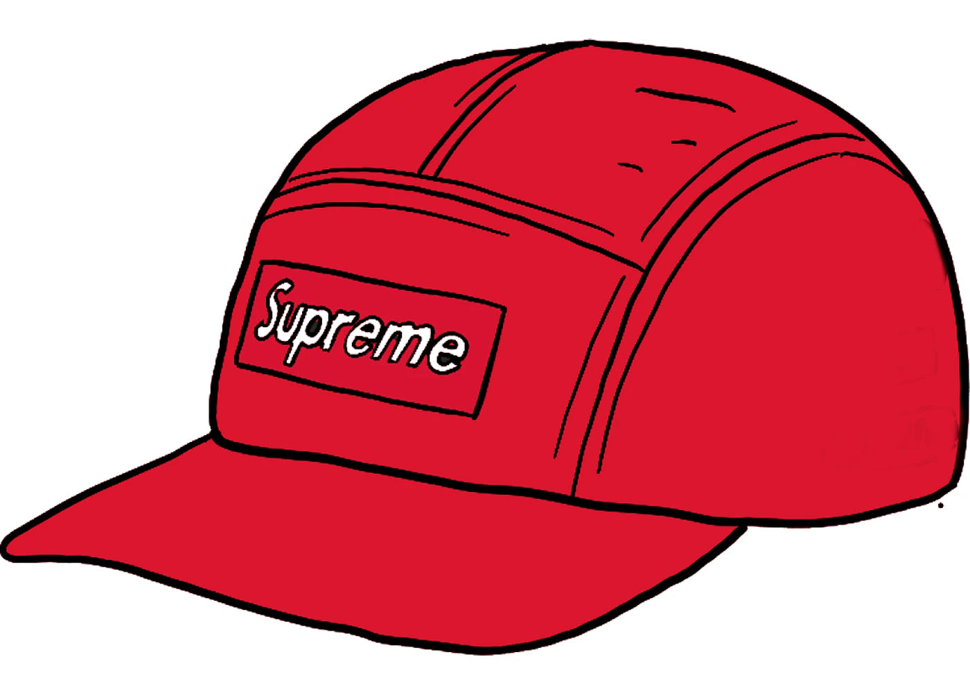 Supreme Inset Logo Camp Cap Red