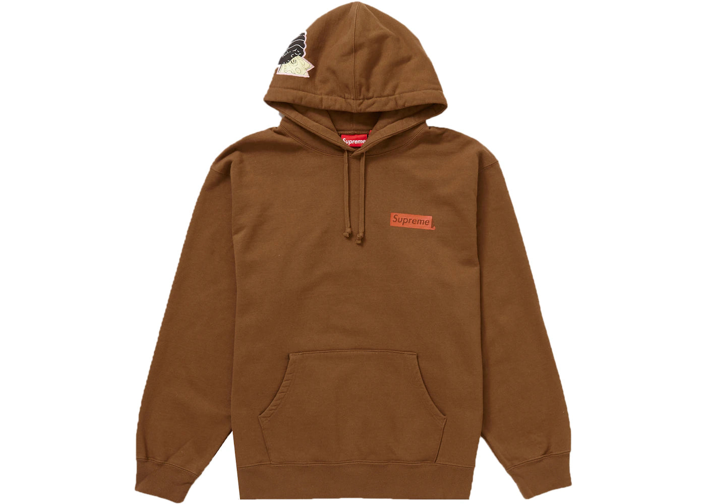 Supreme Instant High Patches Hooded Sweatshirt Brown