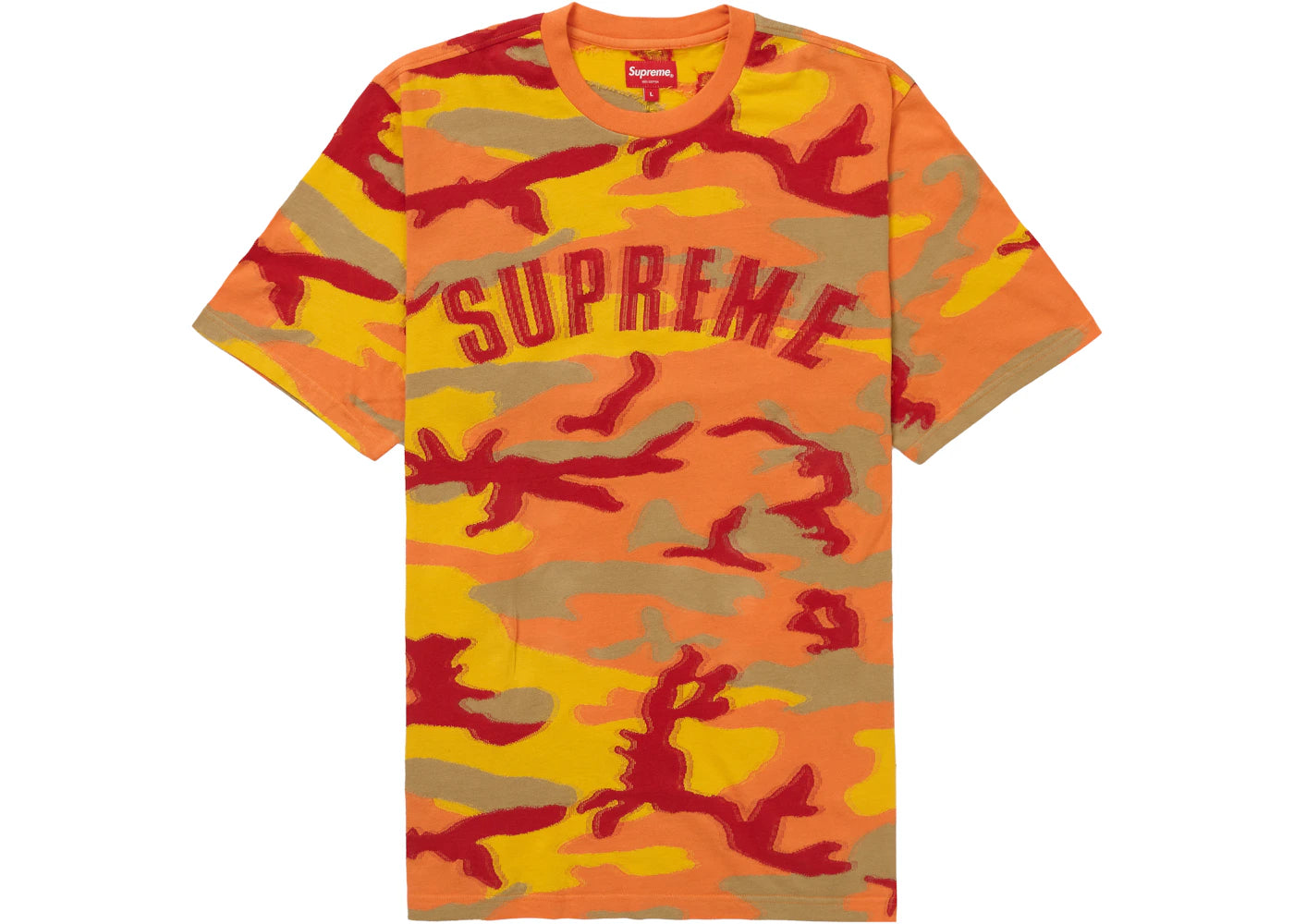 Supreme Intarsia Camo S/S Top Orange Camo