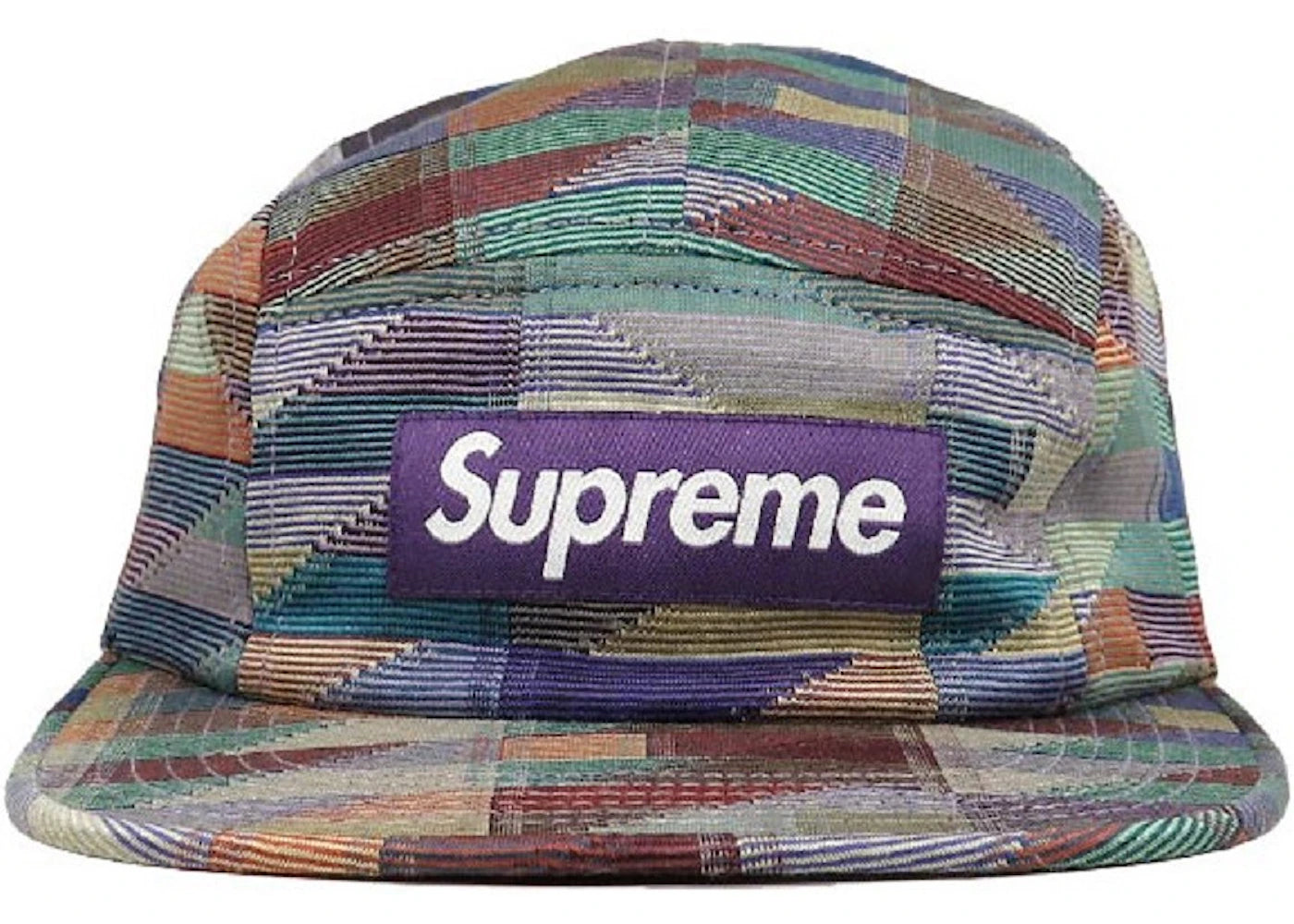 Supreme Intarsia Knit Camp Cap Purple