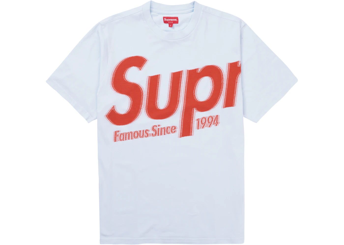 Supreme Intarsia Spellout S/S Top Light Blue