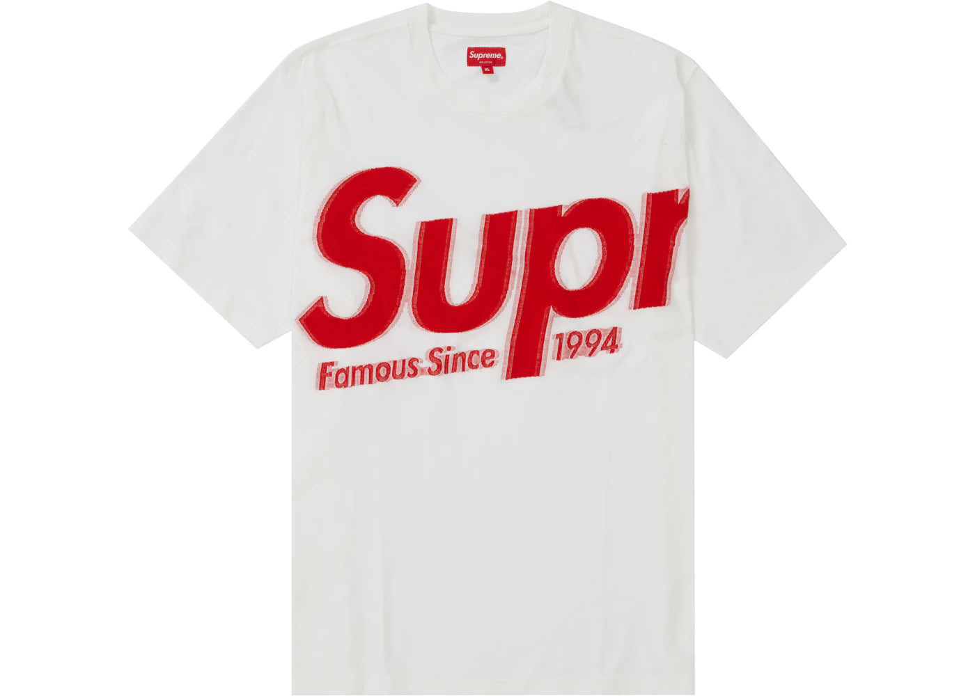 Supreme Intarsia Spellout S/S Top White