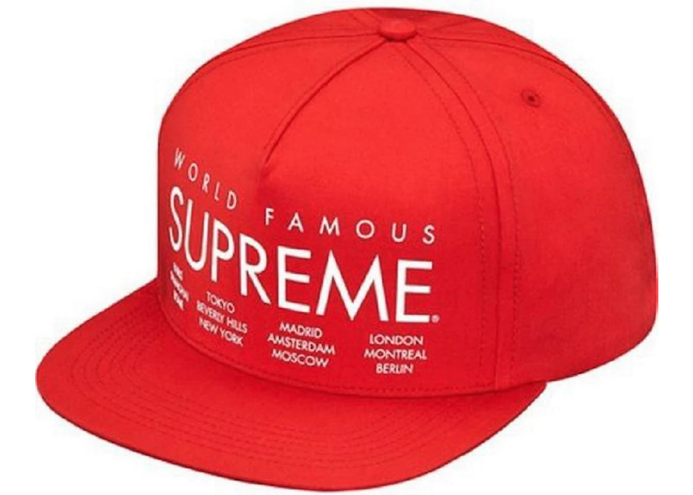 Supreme International 5 Panel Cap Red