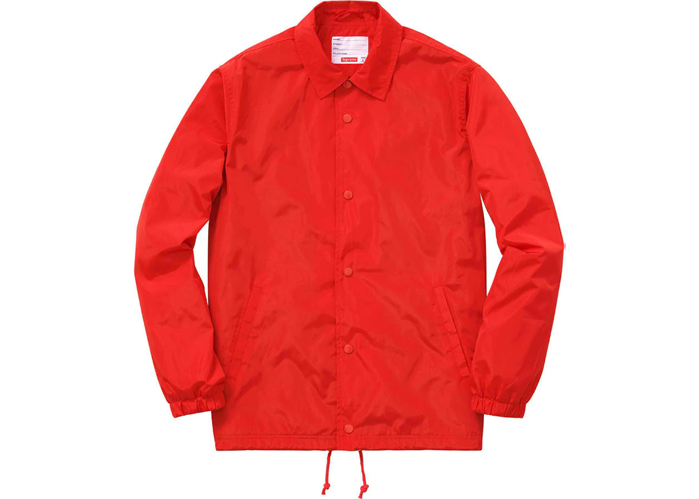 Supreme International Coaches Jacket Red